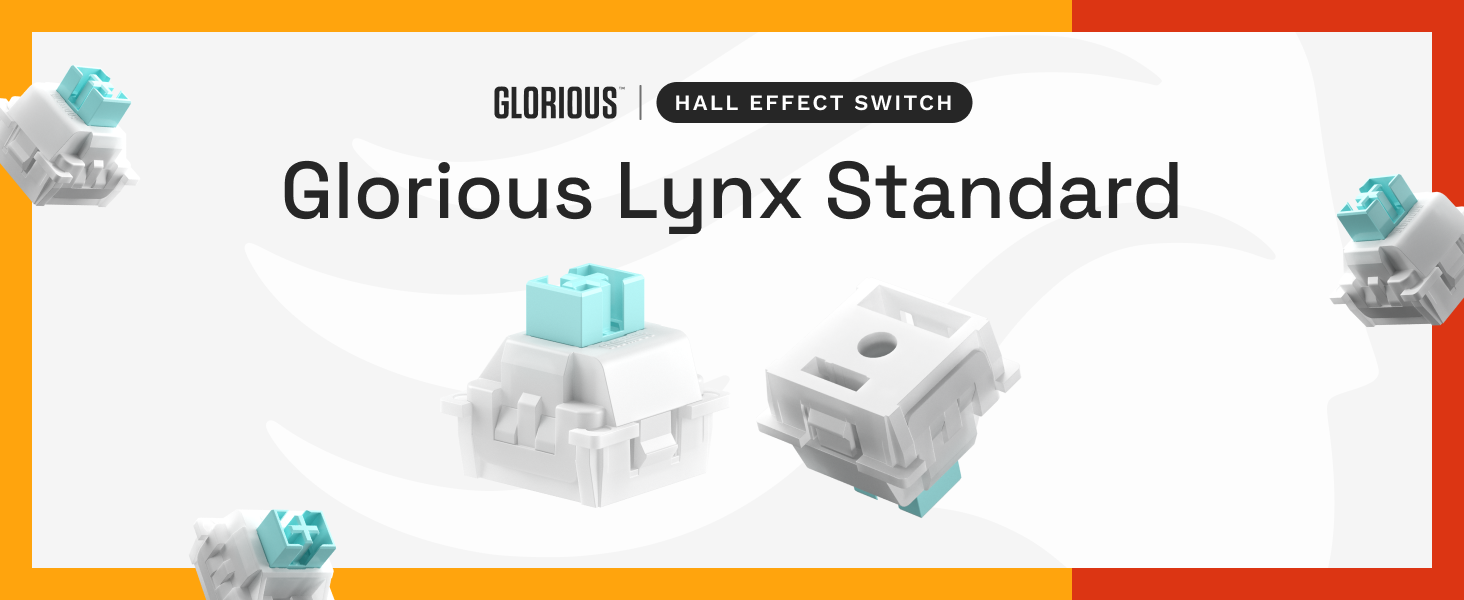 A large marketing image providing additional information about the product Glorious Lynx HE Switch Set - Standard - Additional alt info not provided